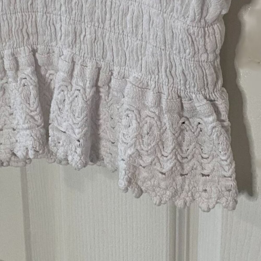 2/$20 - White Giocam Cotton Beach Crop Top - Picture 3 of 5